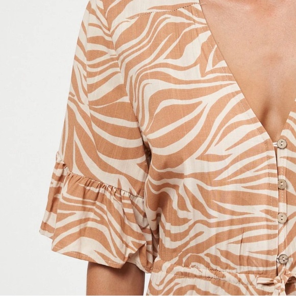 Petal Pup bohemian, zebra print maxi dress - Picture 6 of 14